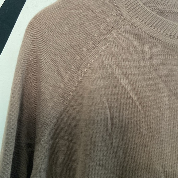 Zara taupe thin sweater, slight high low style, S - Picture 4 of 8